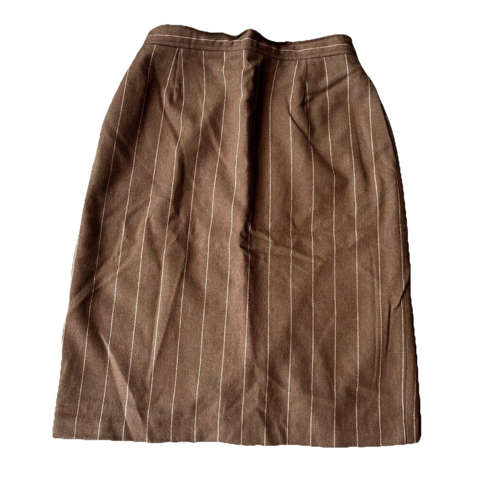 Josephine Chaus Skirt Sz 10 Vintage Pencil Brown Women Career Wear Business